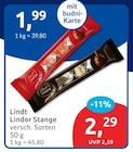 Lindor Stange von Lindt für 1,99 € bei budni im Angebot Lindor Stange von Lindt im aktuellen budni Prospekt