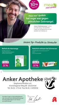 mea - meine apotheke Prospekt der Woche "Unsere November-Angebote" Seite 1, 01.11.2025 bis 30.11.2025 für Kiel Aktueller mea - meine apotheke Prospekt "Unsere November-Angebote" Seite 1 von 4 Seiten für Kiel