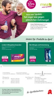 mea - meine apotheke Prospekt der KW 15 "Unsere April-Angebote" Aktueller mea - meine apotheke Prospekt "Unsere April-Angebote" Seite 1 von 4 Seiten
