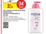 Gel Lavant Intime Quotidien Extra Doux Extrait d'Hamamélis - INTIMA dans le catalogue Intermarché Super