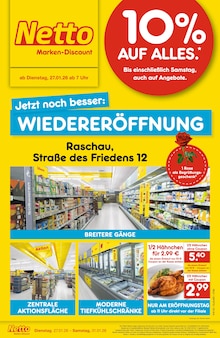 Aktueller Netto Marken-Discount Prospekt (Schwarzenberg (Erzgebirge)) Netto Marken-Discount Prospekt "Wiedereröffnung - 10% auf ALLES" mit Seiten (Schwarzenberg (Erzgebirge))