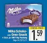 Süßigkeiten im EDEKA Prospekt Schoko- oder Oreo-Snack von Milka im aktuellen EDEKA Prospekt für 1,59 €