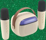 Pop mini enceinte karaoke a led + poignee, bt 5.4, rechargeable, 2 micros avec 5 sons, beige - WE à 24,90 € dans le catalogue Intermarché Express