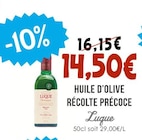 Huile d'olive récolte précoce - Luque en promo chez Naturalia Sainte-Geneviève-des-Bois à 14,50 €