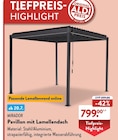 Pavillon mit Lamellendach von MIRADOR im aktuellen ALDI Nord Prospekt