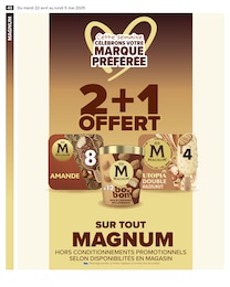 Prix et réduction Magnum dans le prospectus Carrefour en cours Offre Magnum dans le catalogue Carrefour du moment à la page 44