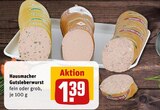 Hausmacher Gutsleberwurst fein im Angebot bei REWE in Soest Hausmacher Gutsleberwurst fein Angebote bei REWE Soest für 1,39 €
