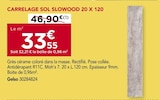 Promo CARRELAGE SOL SLOWOOD 20 X 120 à 33,55 € dans le catalogue Gedimat à Sedan