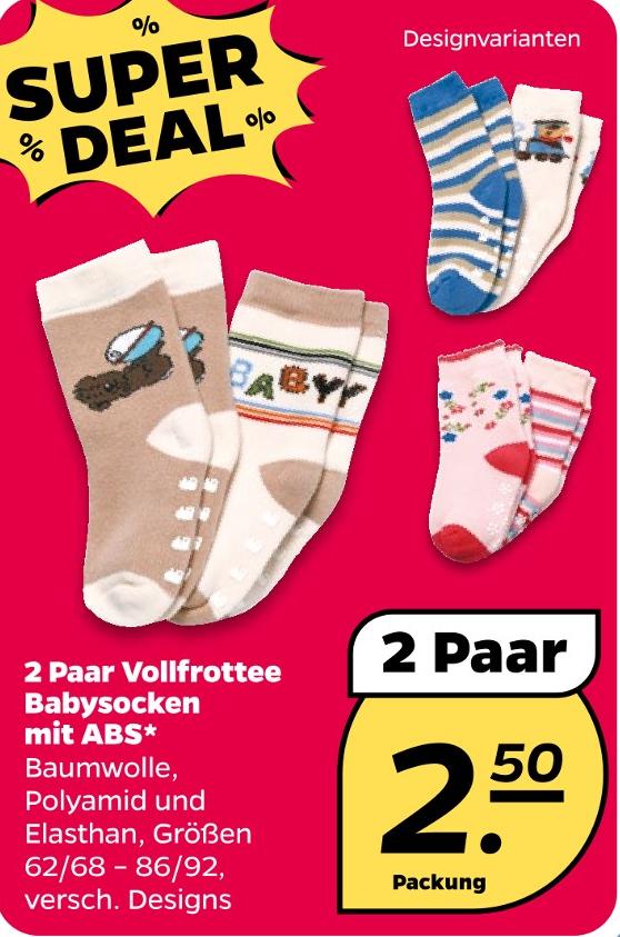 Vollfrottee Babysocken mit ABS