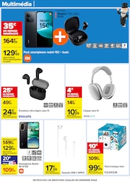 Prix et réduction Écouteurs dans le prospectus Carrefour en cours Offre Écouteurs dans le catalogue Carrefour du moment à la page 76