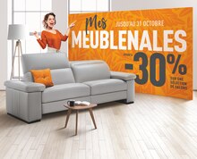 Meublena Saint-Maurice - SALON EN CUIR Promo SALON EN CUIR dans le catalogue Meublena "Mes meublenales" à Saint-Maurice