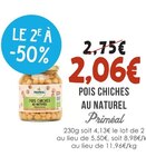 Pois chiches au naturel - PRIMÉAL dans le catalogue Naturalia