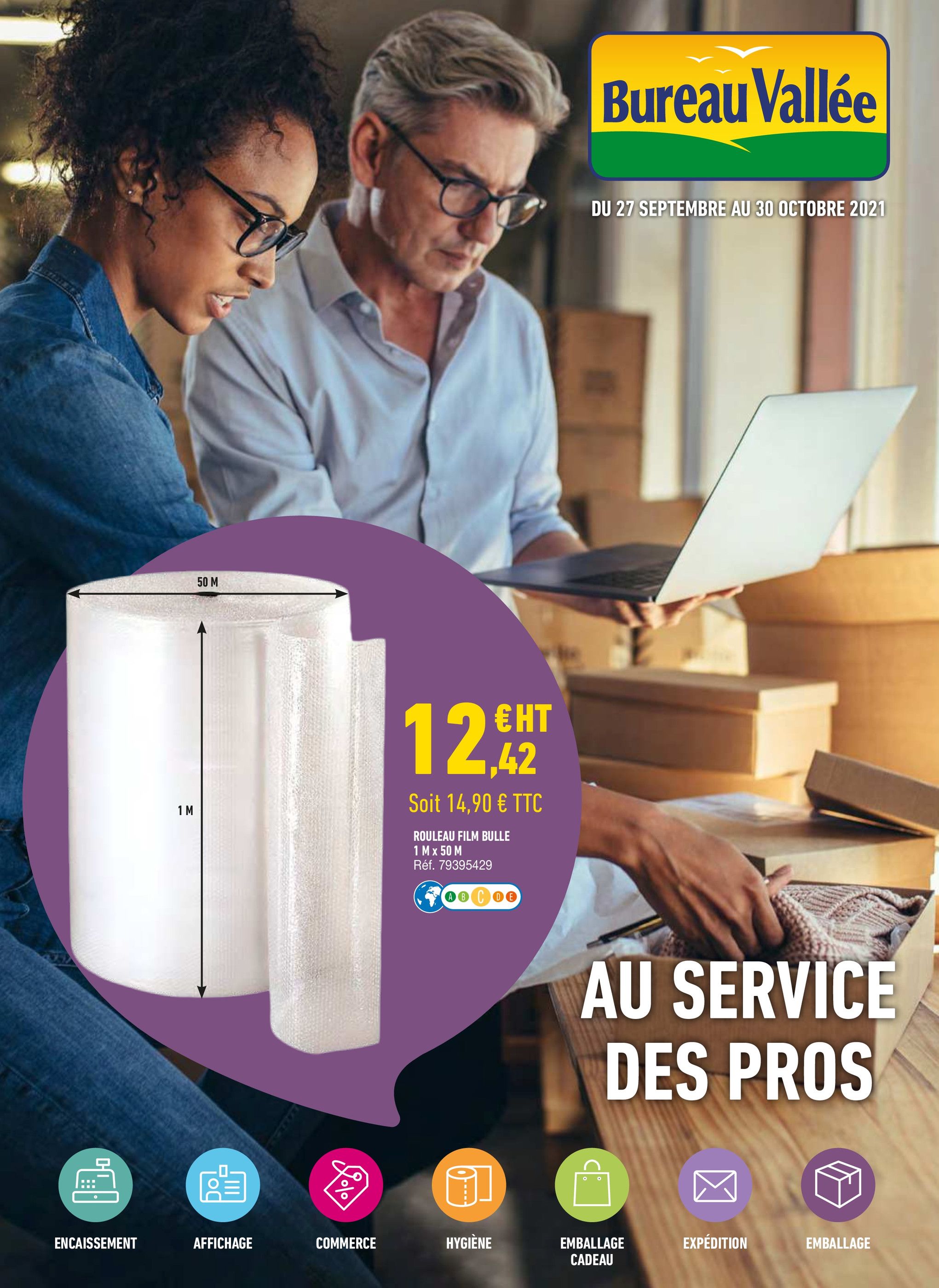 Catalogue Bureau Vallée à Arras, avec 12 pages Prospectus Bureau Vallée à Arras, "Au service des pros", 12 pages, 27/09/2021 - 30/10/2021