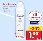 Deospray von Dove für 1,99 € bei Netto Marken-Discount im Angebot Deospray von Dove im aktuellen Netto Marken-Discount Prospekt