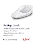 Protège bassin avec tampon absorbant en promo chez Technicien de Santé Protège bassin avec tampon absorbant dans le catalogue Technicien de Santé