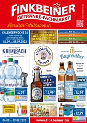 Aktueller Finkbeiner Getränkemarkt Prospekt in Balingen und Umgebung, "Herzlich Willkommen" mit 10 Seiten, 04.09.2023 - 30.09.2023