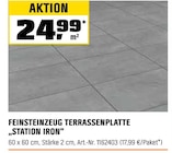 OBI Pocking - Feinsteinzeug Terrassenplatte „Station Iron“ Angebot im Prospekt Feinsteinzeug Terrassenplatte „Station Iron“ bei OBI im Pocking Prospekt für 24,99 €