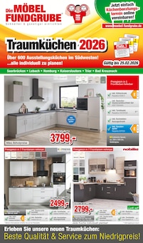 Die Möbelfundgrube Prospekt Traumküchen 2026 mit 8 Seiten
