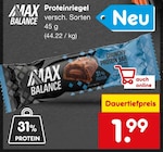 Proteinriegel von Max Balance im aktuellen Netto Marken-Discount Prospekt für 1,99 €