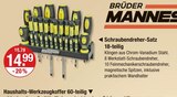 Schraubendreher-Satz 18-teilig von Brüder Mannesmann im aktuellen V-Markt Prospekt für 14,99 €