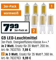 G9 LED-Leuchtmittel bei OBI in Hückelhoven G9 LED-Leuchtmittel im Angebot bei OBI Hückelhoven für 7,99 €