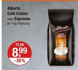 Café Crema oder Espresso von Alberto im aktuellen V-Markt Prospekt für 8,99 €