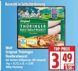 Original Thüringer Rostbratwurst von Wolf für 3,49 € bei EDEKA im Angebot Original Thüringer Rostbratwurst von Wolf im aktuellen EDEKA Prospekt