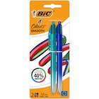 2 stylos bille 4 couleurs Smooth - BIC - Carrefour à Noisy-le-Grand 2 stylos bille 4 couleurs Smooth - BIC en promo chez Carrefour Noisy-le-Grand à 4,87 €
