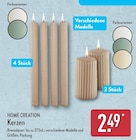 Kerzen Angebote von HOME CREATION bei ALDI Nord Essen für 2,49 €