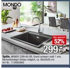 Spüle ZURI-60-GR Angebote von Mondo bei Opti-Wohnwelt Nürnberg für 299,00 €