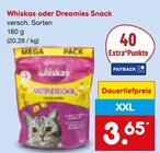 Aktuelle Katzenfutter Angebote bei Netto Marken-Discount in Würzburg Aktuelles Whiskas oder Dreamies Snack Angebot bei Netto Marken-Discount in Würzburg ab 3,65 €
