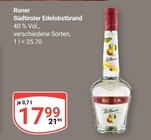 Südtiroler Edelobstbrand im Angebot bei GLOBUS in Halle Südtiroler Edelobstbrand Angebote von Roner bei GLOBUS Halle für 17,99 €