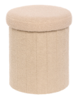 Pouf pliable Jaiko bouclette beige à 9,99 € dans le catalogue Maxi Bazar