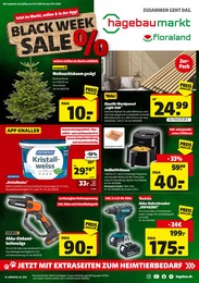 Hagebaumarkt Prospekt: "BLACK WEEK SALE", 20 Seiten, 22.11.2025 - 29.11.2025