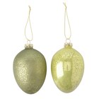 2 kleine Deko-Hänger Osterei aus Glas im Angebot bei Ernstings family in Siegburg 2 kleine Deko-Hänger Osterei aus Glas Angebote bei Ernstings family Siegburg für 3,99 €
