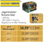 Kräuterlikör Angebote von Jägermeister bei Metro Görlitz für 17,84 €