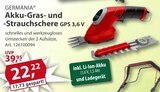 Sonderpreis Baumarkt - Akku-Gras- und -Strauchschere GPS 3,6 V Angebot im Prospekt Akku-Gras- und -Strauchschere GPS 3,6 V bei Sonderpreis Baumarkt im Prospekt "" für 22,22 €