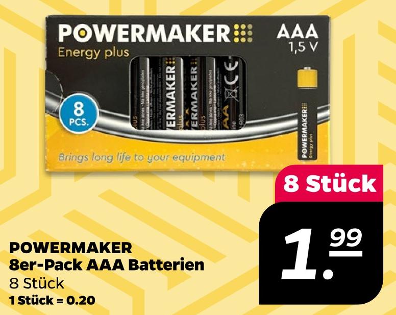 8er-Pack AAA Batterien