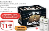 Krombacher Bier im Angebot bei GLOBUS in Bruchsal Krombacher Bier Angebote bei GLOBUS Bruchsal für 11,49 €