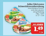 Schmelzkäsezubereitung im Angebot bei Marktkauf in Coburg Schmelzkäsezubereitung Angebote von Adler Edelcreme bei Marktkauf Coburg für 1,49 €