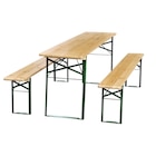 Aktuelles Bierzeltgarnitur 3-tlg., Kiefernholz/Stahl, 1 Biertisch 220 x 50 cm, 2 Bierbänke 220 x 25 cm, naturbraun/grün Angebot bei METRO in München ab 166,59 €