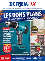 Prospectus Screwfix, "LES BONS PLANS",  pages, 30/09/2024 - 03/11/2024