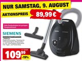 Bodenstaubsauger VS06V212 Angebote von Siemens bei Marktkauf Nürtingen für 89,99 €