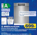 SMU4ECS28E Unterbau-Geschirrspüler, 60 cm von Bosch für 699,00 € bei EURONICS im Angebot SMU4ECS28E Unterbau-Geschirrspüler, 60 cm von Bosch im aktuellen EURONICS Prospekt