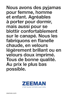 Catalogue Zeeman de la semaine 44, "Cette semaine : Ils sont de retour. Des pyjamas chauds pour tout le monde.", page 2, 25/10/2025 - 07/11/2025 Prospectus Zeeman en cours, "Cette semaine : Ils sont de retour. Des pyjamas chauds pour tout le monde.", page 2 sur 26