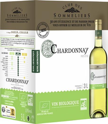 IGP Pays D’ Oc Chardonnay blanc 75 Bio