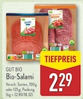 Bio-Salami Angebote von GUT BIO bei ALDI Nord Bünde für 2,29 €