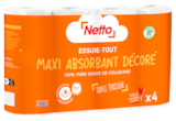 ESSUIE-TOUT MAXI ABSORBANT DÉCORÉ X4 - NETTO en promo à 1,96 € chez Netto ESSUIE-TOUT MAXI ABSORBANT DÉCORÉ X4 - NETTO dans le catalogue Netto