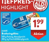 Bratheringsfilets im ALDI SÜD Prospekt Bratheringsfilets von ALMARE im aktuellen ALDI SÜD Prospekt für 1,99 €