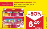 Doppelfasermaler 40er Etui im Angebot bei Netto Marken-Discount in Ingolstadt Doppelfasermaler 40er Etui Angebote von Faber-Castell bei Netto Marken-Discount Ingolstadt für 8,49 €